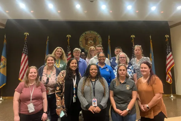 New members of Council 81 who work at the Delaware DOJ. Photo credit: AFSCME Council 81.