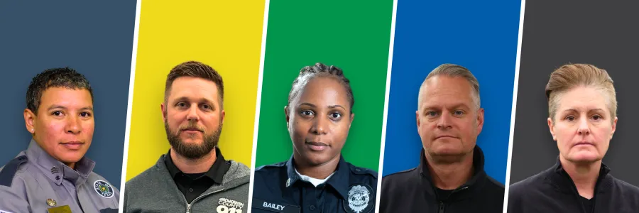 Collage with members of AFSCME Public Safety